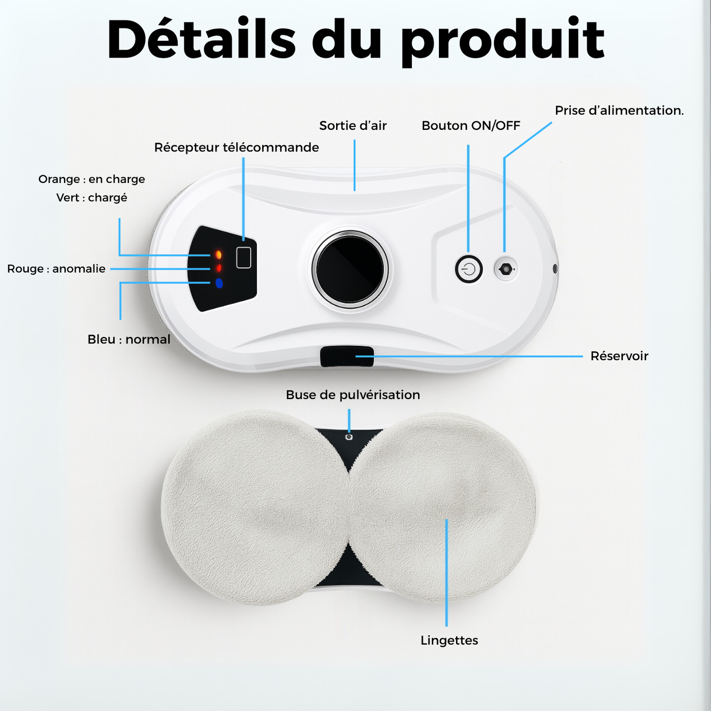 Robot Lave Vitre Pulvérisateur